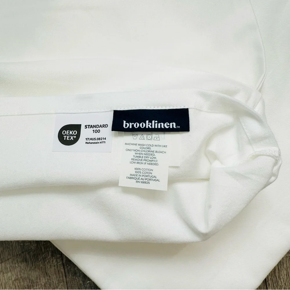 Brooklinen Flannel Flat Sheet Set - White - Full NEW